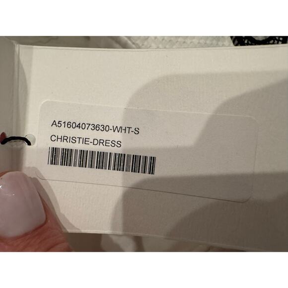 Alexis "Christie" dress with contrast scalloped lace trim size small (new) - Picture 10 of 10